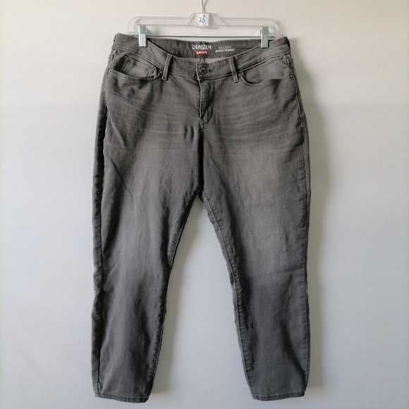 Denizen from Levi's Mid Rise Charcoal Gray Modern Ankle Skinny Denim Jeans - Picture 1 of 6